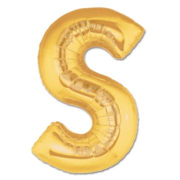 Import Zlatni folijski balon slovo S 40 cm ukras za rođendansku zabavu