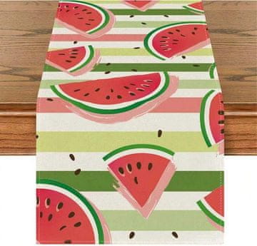 Import Ljetni nadstolnjak s plodovima lubenice 180x33 lan