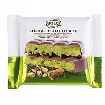 Czekolada 100g - dubajska, krem pistacjowy i kadayif, słodycz premium