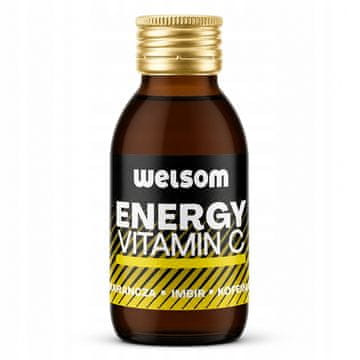 Welsom Energy Shot 100ml Vitamin C Naranča Đumbir Kofein Veganski