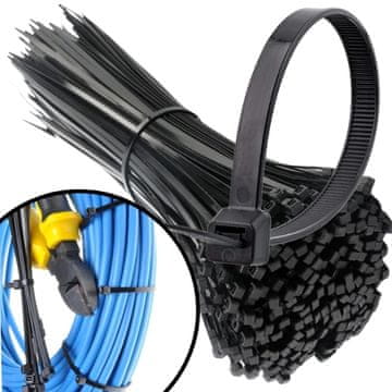 EE VEZICE ZA KABEL 2,5X100MM, 100 KOM. VEZICE CRNE KRATKE