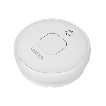 LogiLink VdS detektor dima, baterija s vijekom trajanja 10 godina, alarm od 85 dB, testna tipka