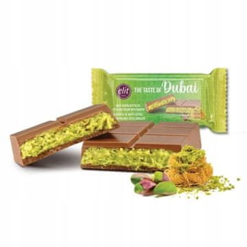 ELIT Čokolada s pistacijama 90 g - Dubai, Mliječna, Kadayif, Slatki zalogaj