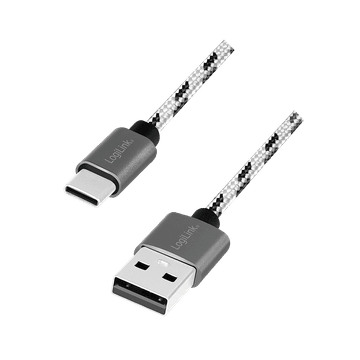LogiLink paket od 3 USB-C 2.0 Hi-Speed pletenih najlonskih kabela 0,5 m, 1 m, 2 m