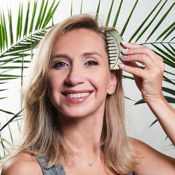 Masažni češalj za glavu od zelenog žada pun snage, plodnosti i ravnoteže