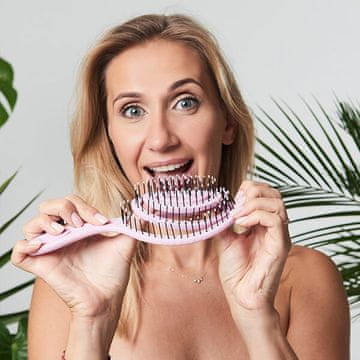 YEYE Crna biorazgradiva spiralna četka za kosu