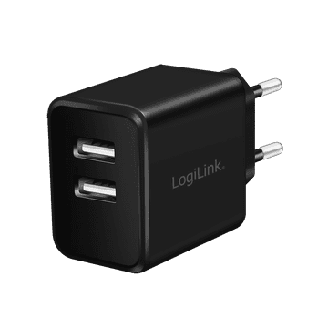 LogiLink USB putni adapter 2x 2,4 A brzo punjenje, 12 W USB punjač