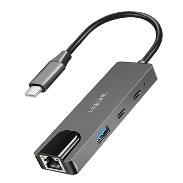 USB 3.2 Gen1 HUB s RJ45 2.5GbE mrežnom karticom 3 USB-C Ethernet porta LogiLink