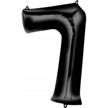 Import Crni folijski balon broj 7 veliki XL 70 cm rođendanski