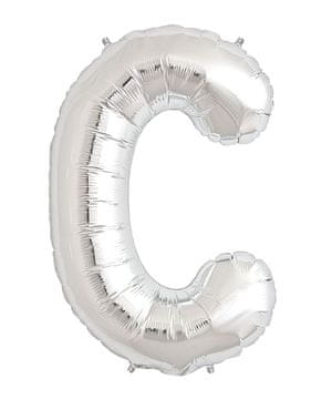 Import C folijski balon slovo c 40 cm srebrni ukras za rođendan