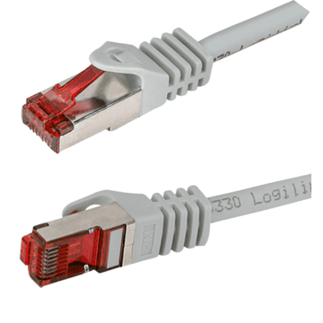 LOGILINK CAT.6 S/FTP MREŽNI KABEL 0,25 m RJ45 SIVI PREPOJNI KABEL LAN ETHERNET