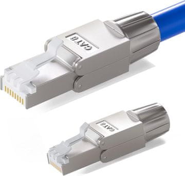 Cat.8.1/Cat.6A oklopljeni montažni konektor, 40 Gbit/s, RJ45 - LogiLink