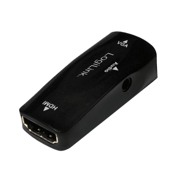 HDMI na VGA + audio LogiLink adapter, 1080p, crni, HDMI A/Ž na VGA/Ž + 3,5 mm/Š