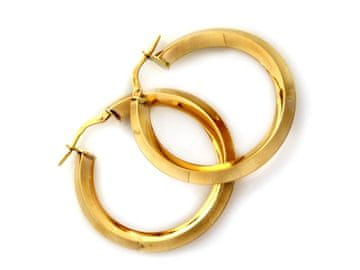 Ženske naušnice od žutog zlata pr 585 u tipu krugova promjer 30 mm 14 KT