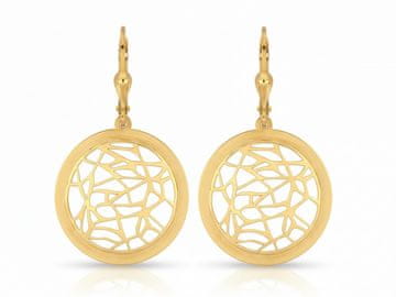 Zlatne ažurne viseće naušnice 585 14k 2.55g 38mm x 22.4mm elegantne