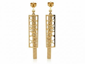 Zlatne naušnice za žene, 585, duge viseće, 2,74 g, 14k, elegantne za majku