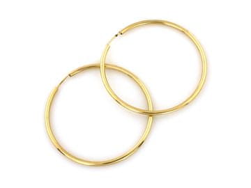Zlatne naušnice 585 krugovi 30mm šarniri 14kt ukusne za poklon moderne