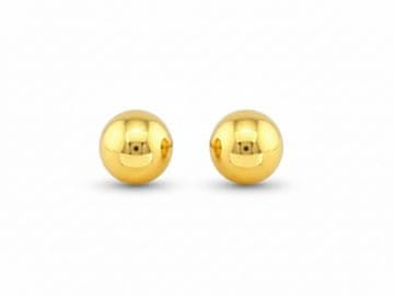 Nježne naušnice male kuglice od zlata 585 na šipku 4 mm zlatno 14k