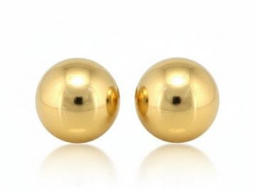 Zlatne naušnice kuglice 585 na šipku bez kamenja 6mm za poklon za nju
