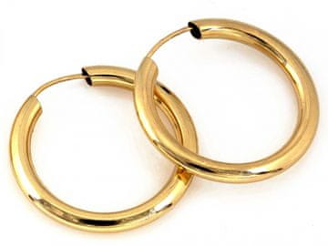 Male zlatne naušnice 585, klasični kolutići sa šarnirima, 22 mm, za poklon