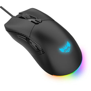 Gaming miš Ghost žična / RGB (16,8M boja) / max DPI 19K / optička / paracord kabel (crna)