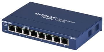 Netgear NETGEAR GS108GE Unmanaged Gigabit Ethernet Switch (10/100/1000), Plavi