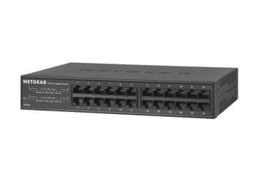 slomart NETGEAR GS324 neupravljani Gigabitni Ethernet switch, crni