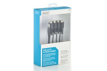 Digitus DIGITUS DA-70159 serijski adapter, USB A na DB9, 1.5 m, crni