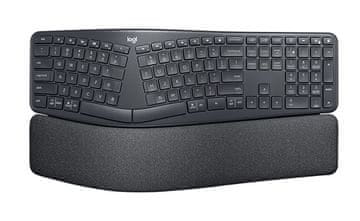 slomart Logitech ERGO K860 ergonomska tipkovnica, QWERTZ, bežična, grafitna