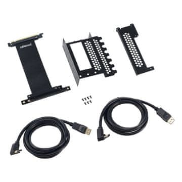 slomart CableMod Vertikalni nosač grafičke kartice s PCIe x16 Riser kabelom, 2x DisplayPort - crni