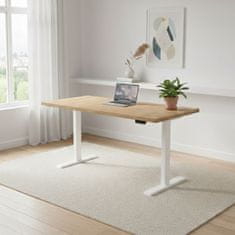 UVI LITE V2 električni stol Chalet Oak i bijeli okvir 139 x 68 x 2,5 cm