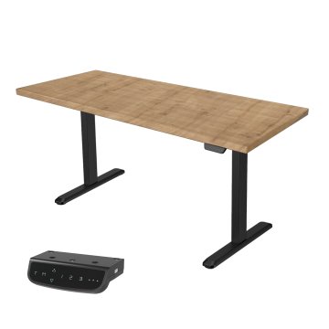 UVI STANDARD V2 električni sit-stand stol - Chalet Oak i crni okvir 139 cm x 68 x 3,8 cm
