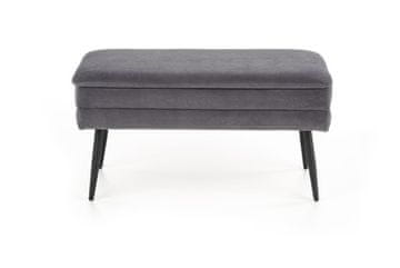 Halmar Tabure VELVA gray/black (1p=1szt)