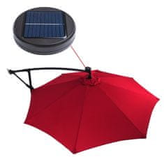 Northix Solarni LED vrtni suncobran 330 cm aluminijski jarbol