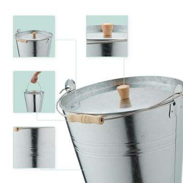 Northix Pepeljara s poklopcem 12,5 l