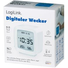 LogiLink Digitalni budilnik s datumom, temperaturom i vlagom