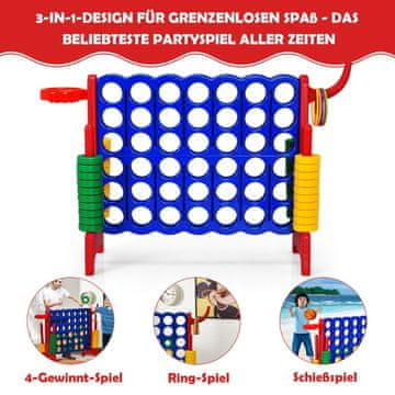 Northix Veliki Jumbo set od 4 komada u redu 84 x 33 x 79 cm plava + crvena