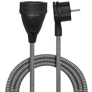 LogiLink Produžni kabel Uzemljeni tekstilni kabel 3 m