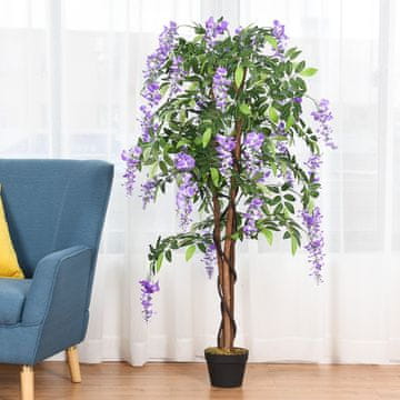 Northix Umjetna biljka Upotrebljiva umjetna palma Umjetno drvce 150 cm Ljubičasta