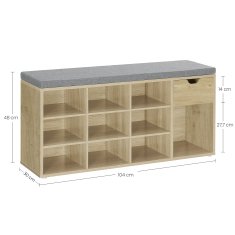Ormarić za cipele sa sjedalom - artisan - LHS024B88