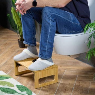 Northix Sklopiva WC stolica od bambusa