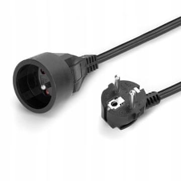 Mo vrtni produžni kabel 10 m, 1 kom. utičnice crne boje, 16V IP20