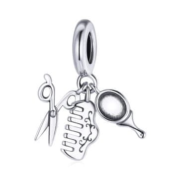Frizerski set, srebrni privjesak, perle od srebra 925