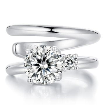 Srebrne naušnice s moissanitima 0,5 ct 0,03 ct