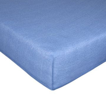 KOMA Jersey plahta s uzorkom 160x200 Parylux do 20 cm 5 boja | Plava
