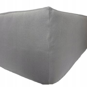 Jersey Delux plahta s elastičnom podlogom - čelik 60x120 s elastičnom trakom, polirani proizvod