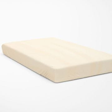 Jednobojna luksuzna plahta s uzorkom - ecru 220x200 s uzorkom
