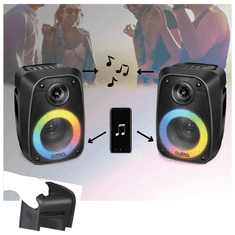 Prijenosni bežični Bluetooth zvučnik TWS RGB LogiLink 10W EQ RGB BT5.0
