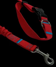 Povodac za pse s amortizerom 380 cm CRVENI podesivi handsfree proizvedeno u Poljskoj