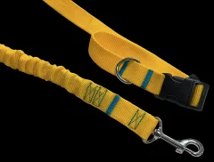 Povodac za pse s amortizerom 380 cm ŽUTI Podesivi HandsFree Proizvedeno u Poljskoj
